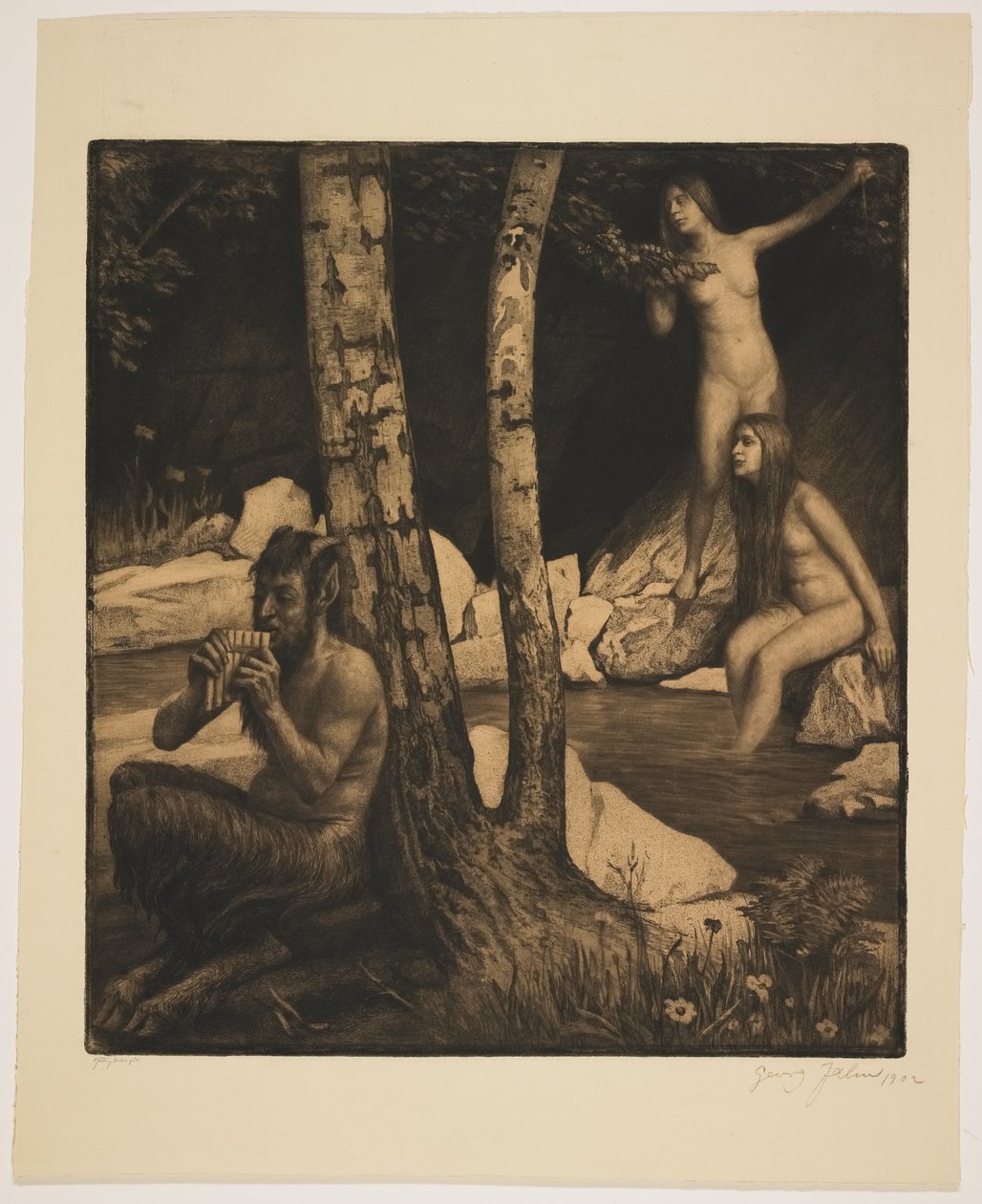 Fluitende Faun door Georg Jahn
