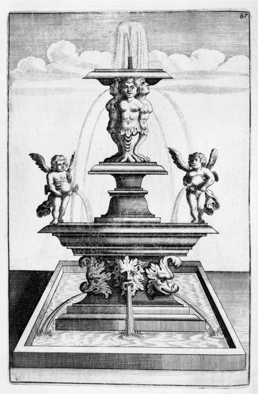 Fonteinontwerp door Georg Andreas Bockler