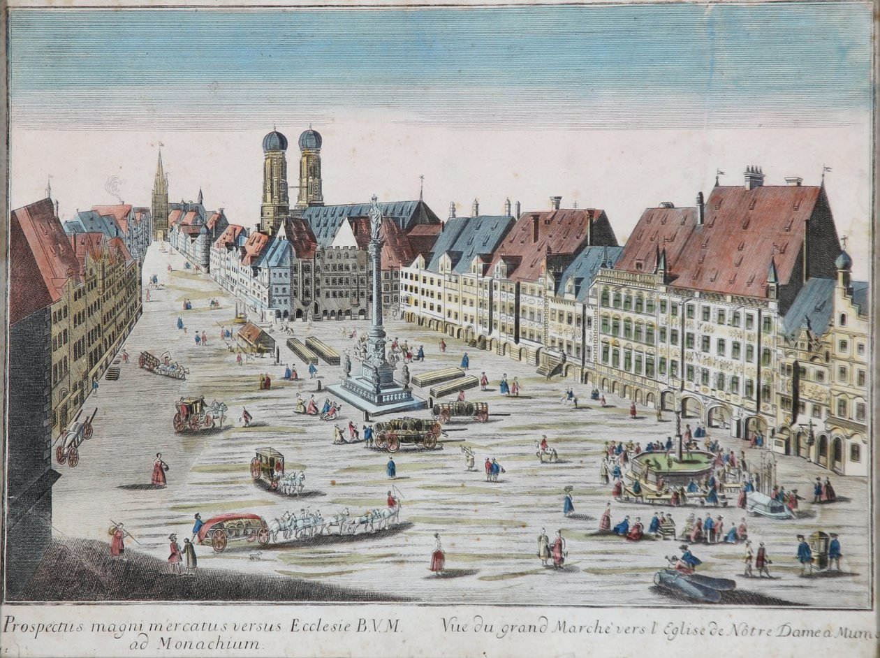 Kijkdoosfoto München Marienplatz Z door Georg Balthasar Probst