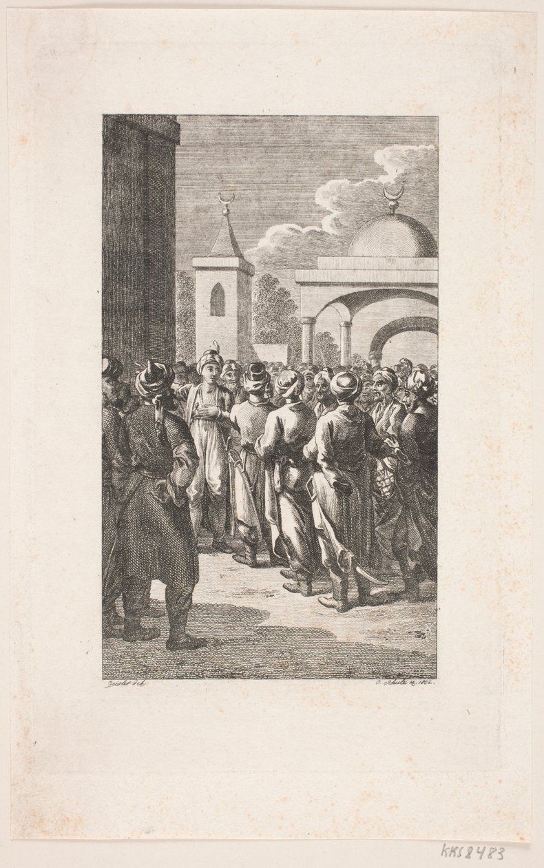 Turkse straatscène door Georg Christian Schule