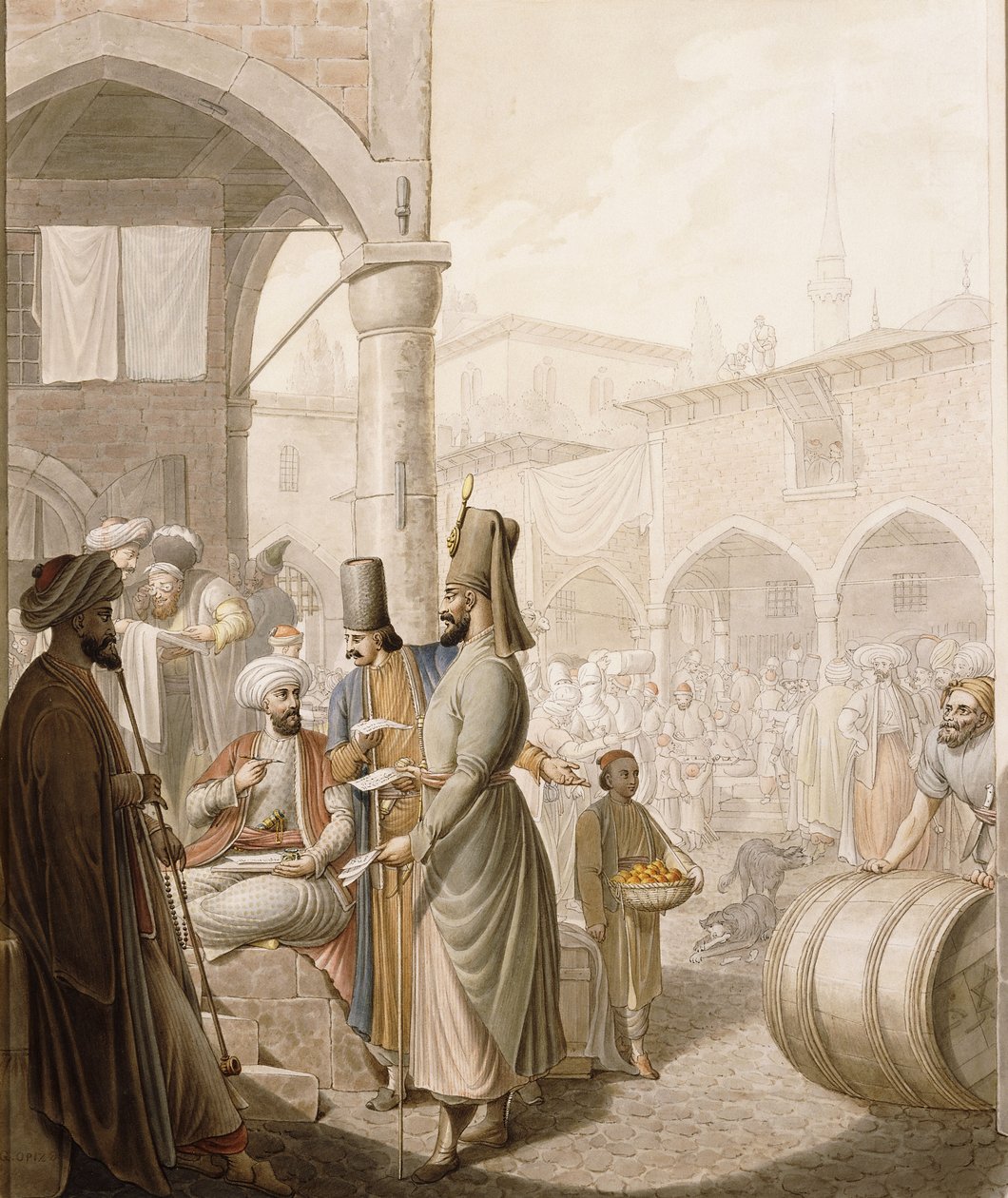 Op de bazaar door Georg Emanuel Opitz