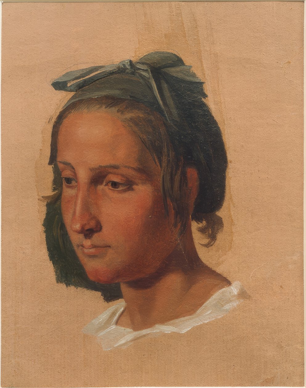 Portretstudie van een Italiaanse door Georg Friedrich August Lucas