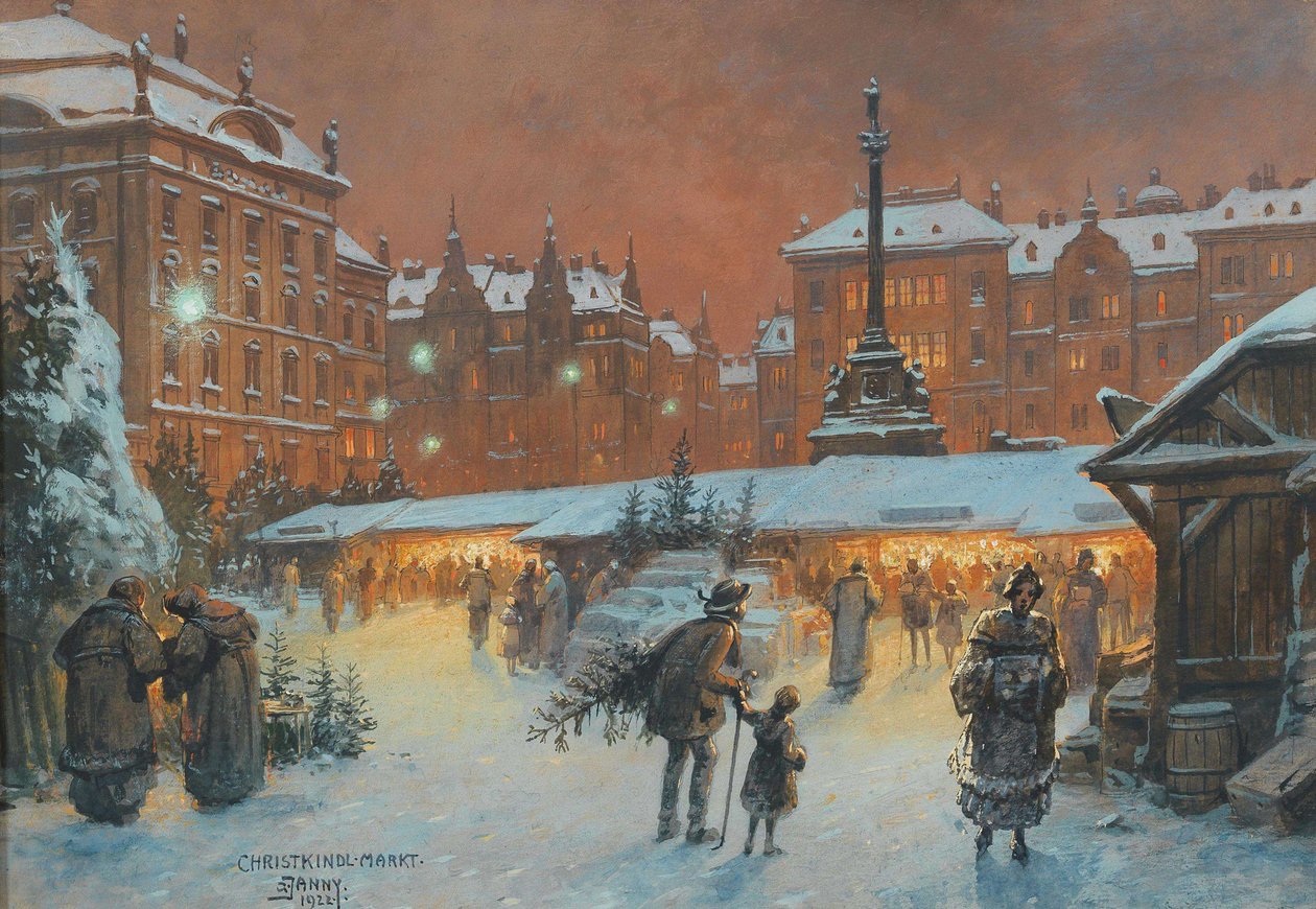 Christkindlmarkt, 1922 door Georg Janny