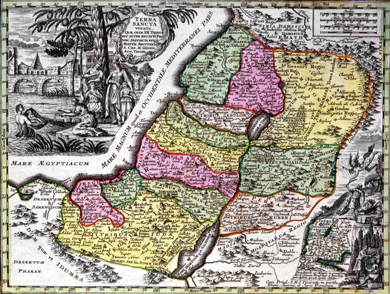 Het Heilige Land (Palestina) door Georg Matthäus Seutter