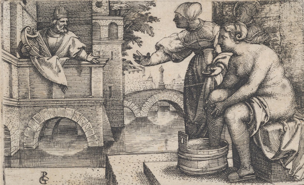 David en Bathseba door Georg Pencz