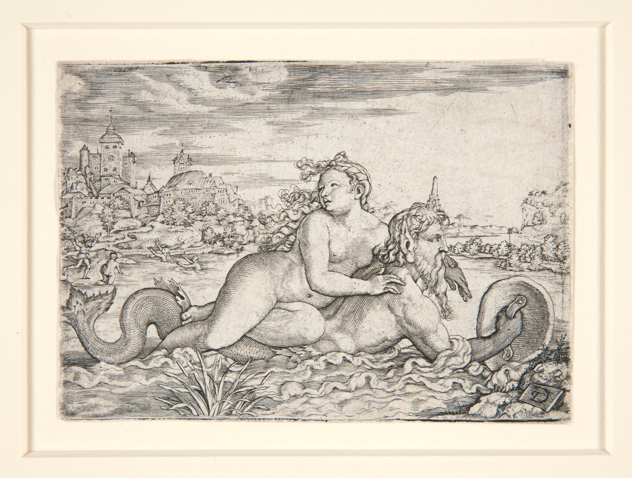 Maagd Ontvoerd door Zeemonster door Georg Pencz
