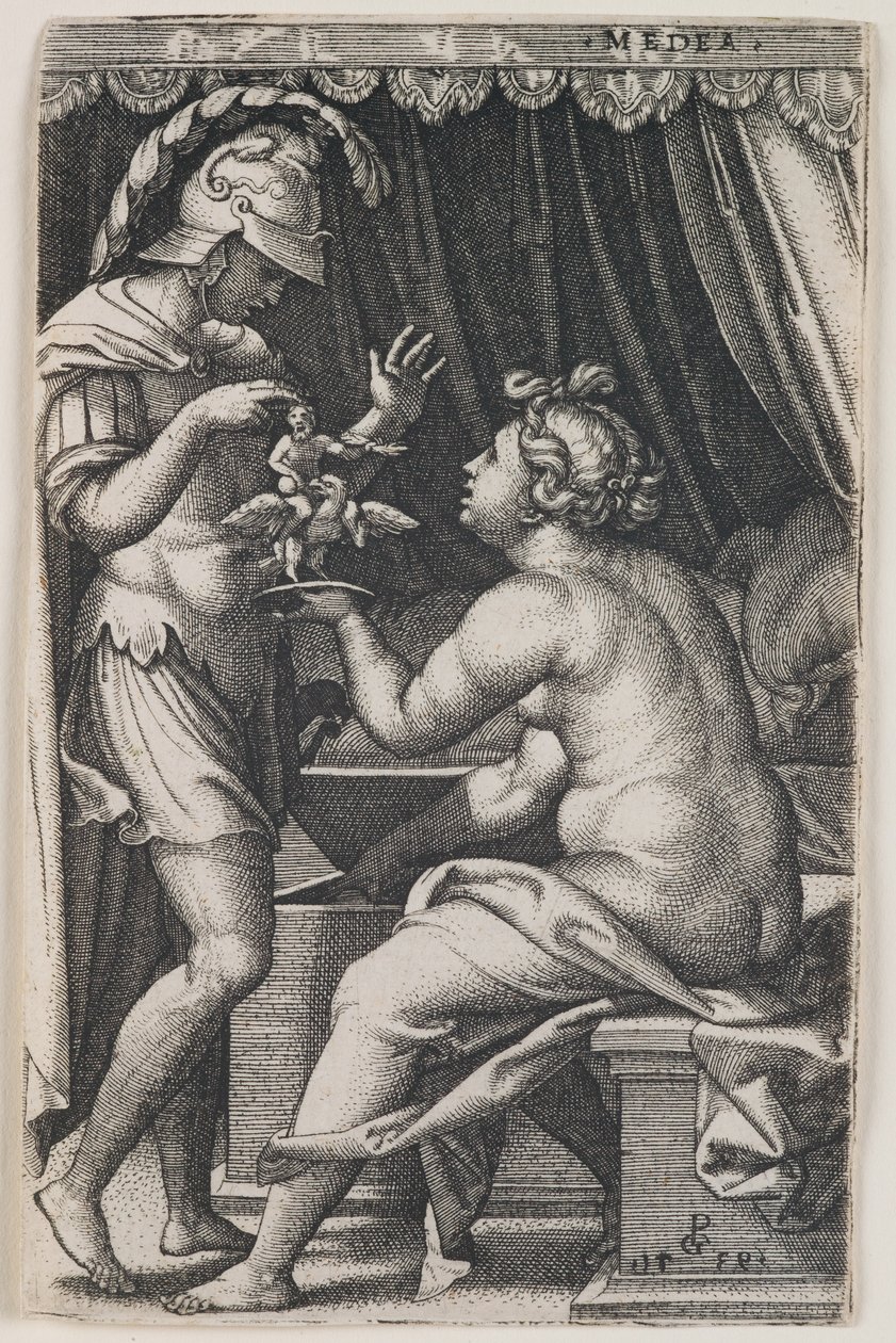 Medea en Jason door Georg Pencz