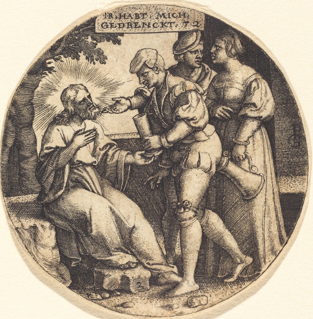 De dorstigen te drinken geven door Georg Pencz