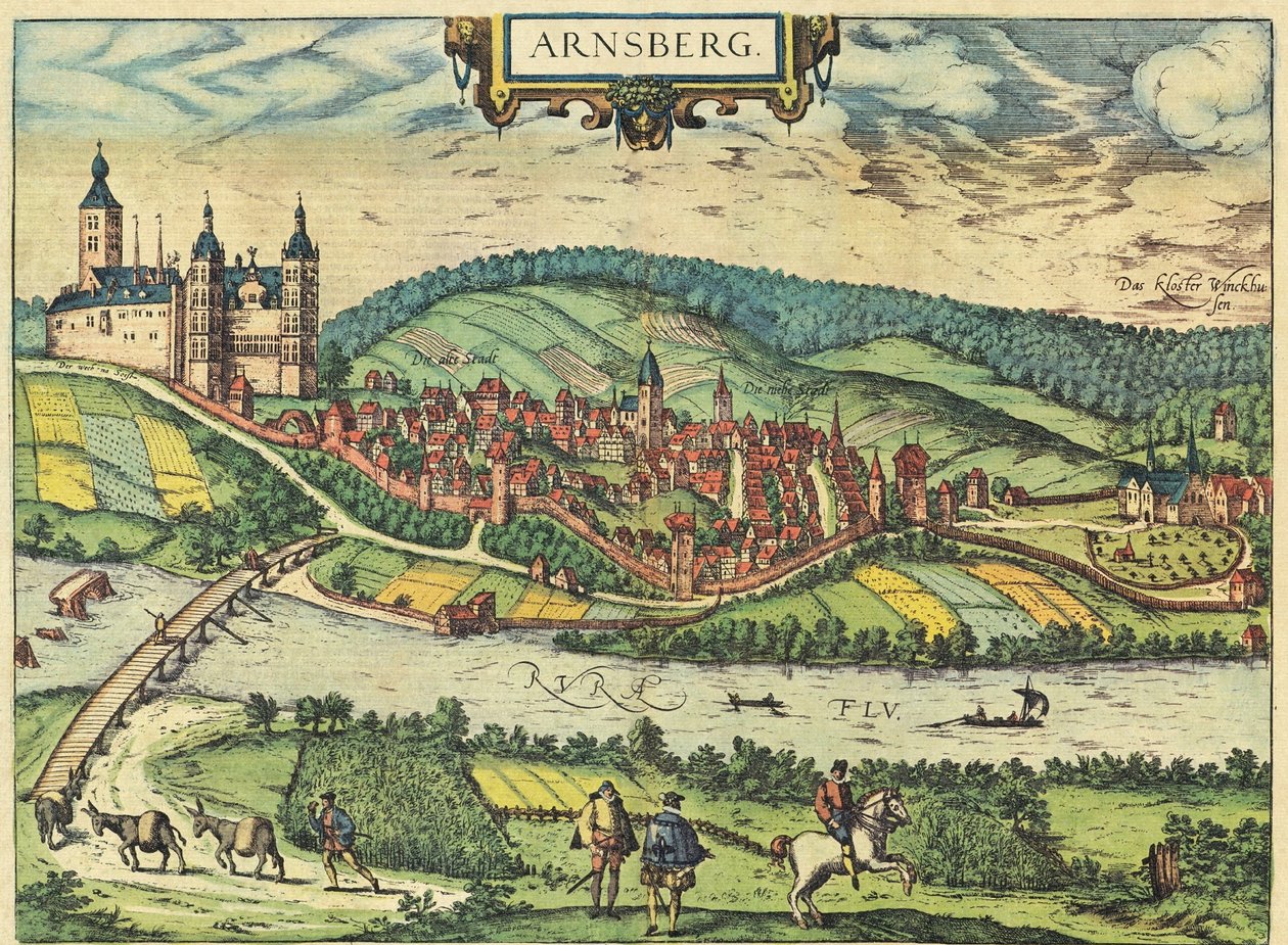 Arnsberg door Georg and Hogenberg Franz (1535 90) Braun