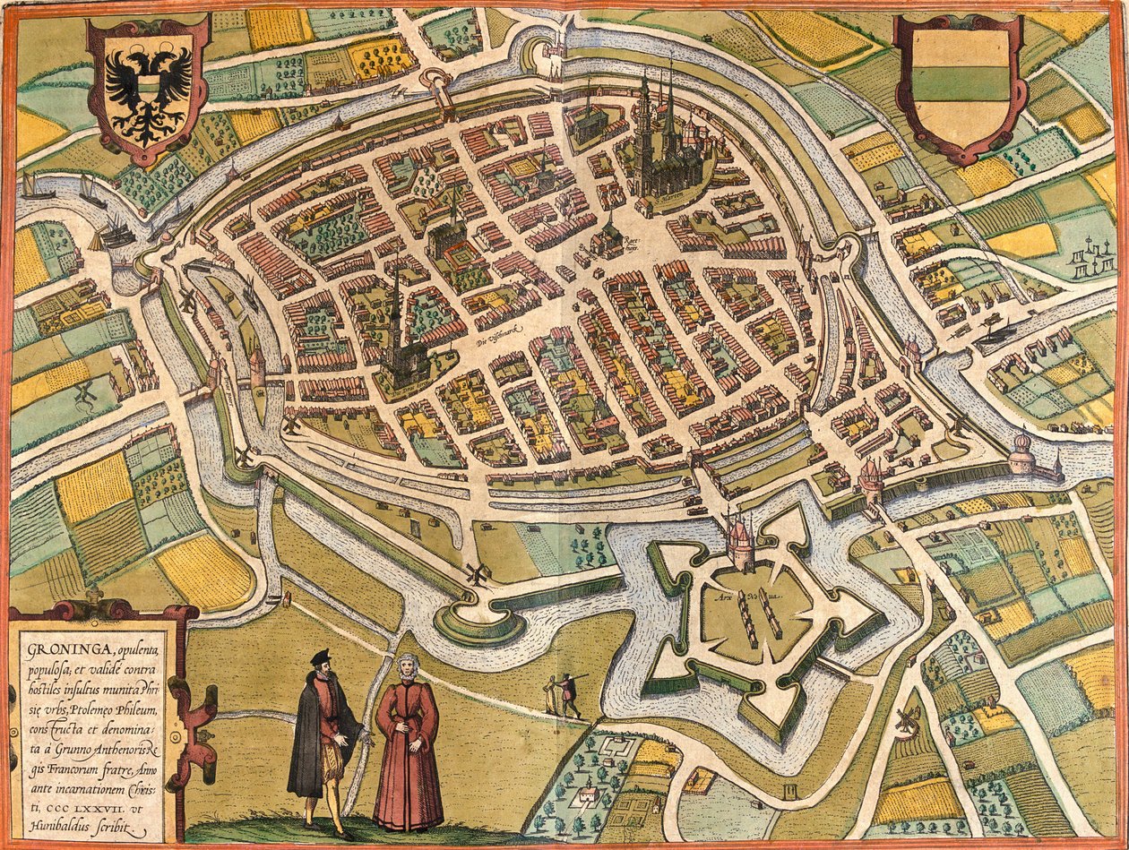 Groningen, Netherlands door Georg and Hogenberg Franz (1535 90) Braun