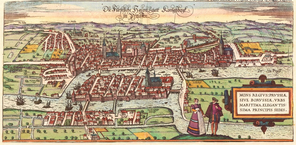Kaliningrad, Rusland door Georg and Hogenberg Franz (1535 90) Braun