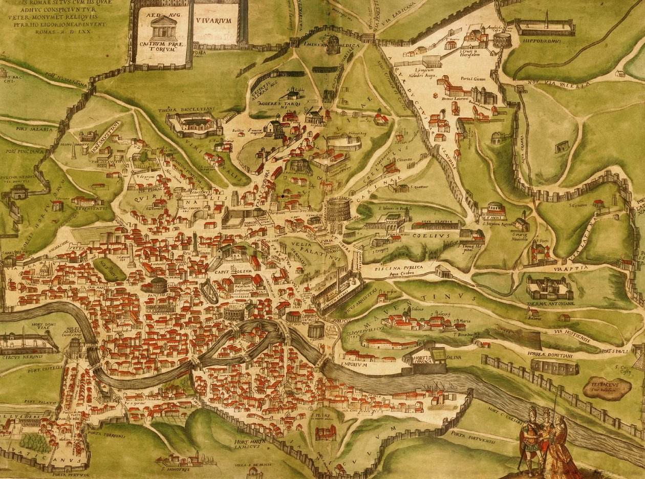 Rome, Italië door Georg and Hogenberg Franz (1535 90) Braun
