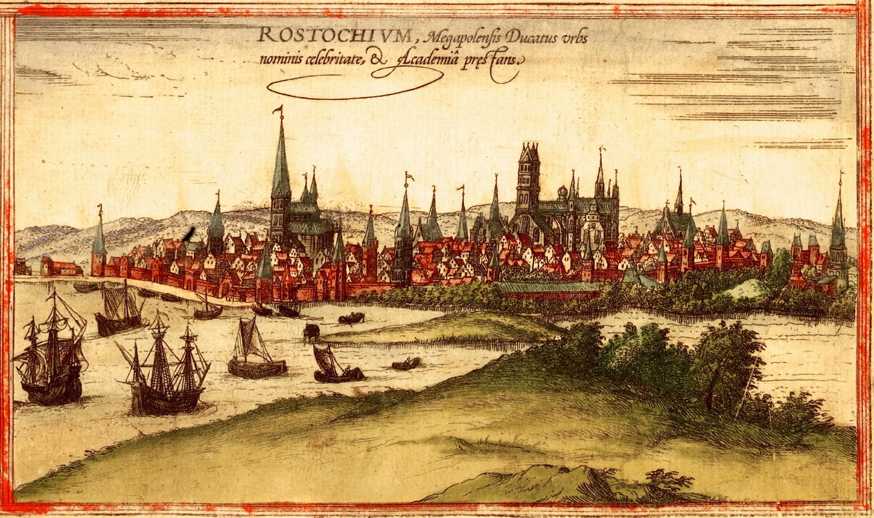 Wismar, Duitsland door Georg and Hogenberg Franz (1535 90) Braun