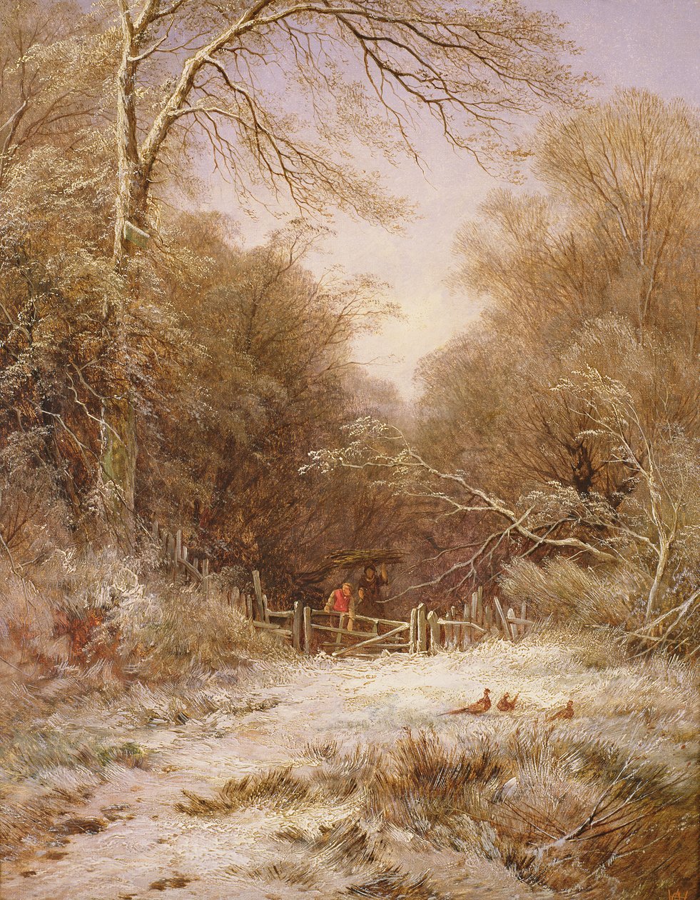 Het pad: Winterochtend door George Alfred Williams