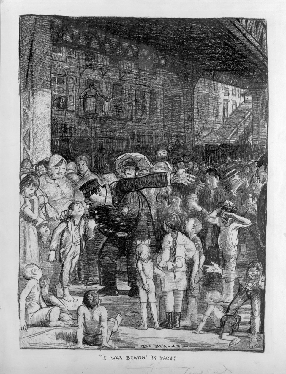 Ik werd in zijn gezicht geslagen door George Wesley Bellows