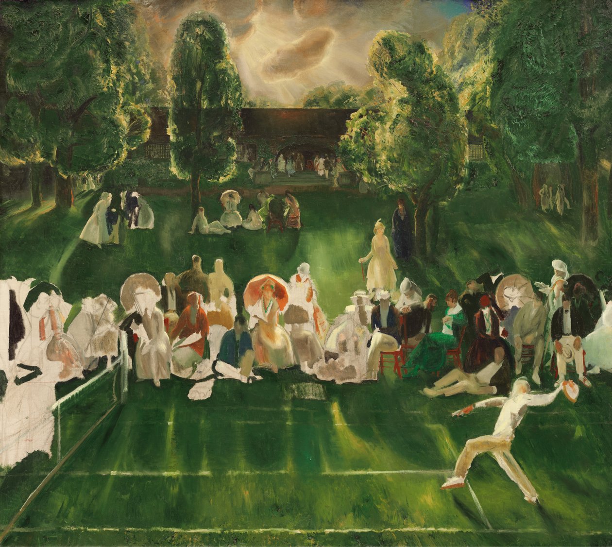 Tennistoernooi door George Wesley Bellows