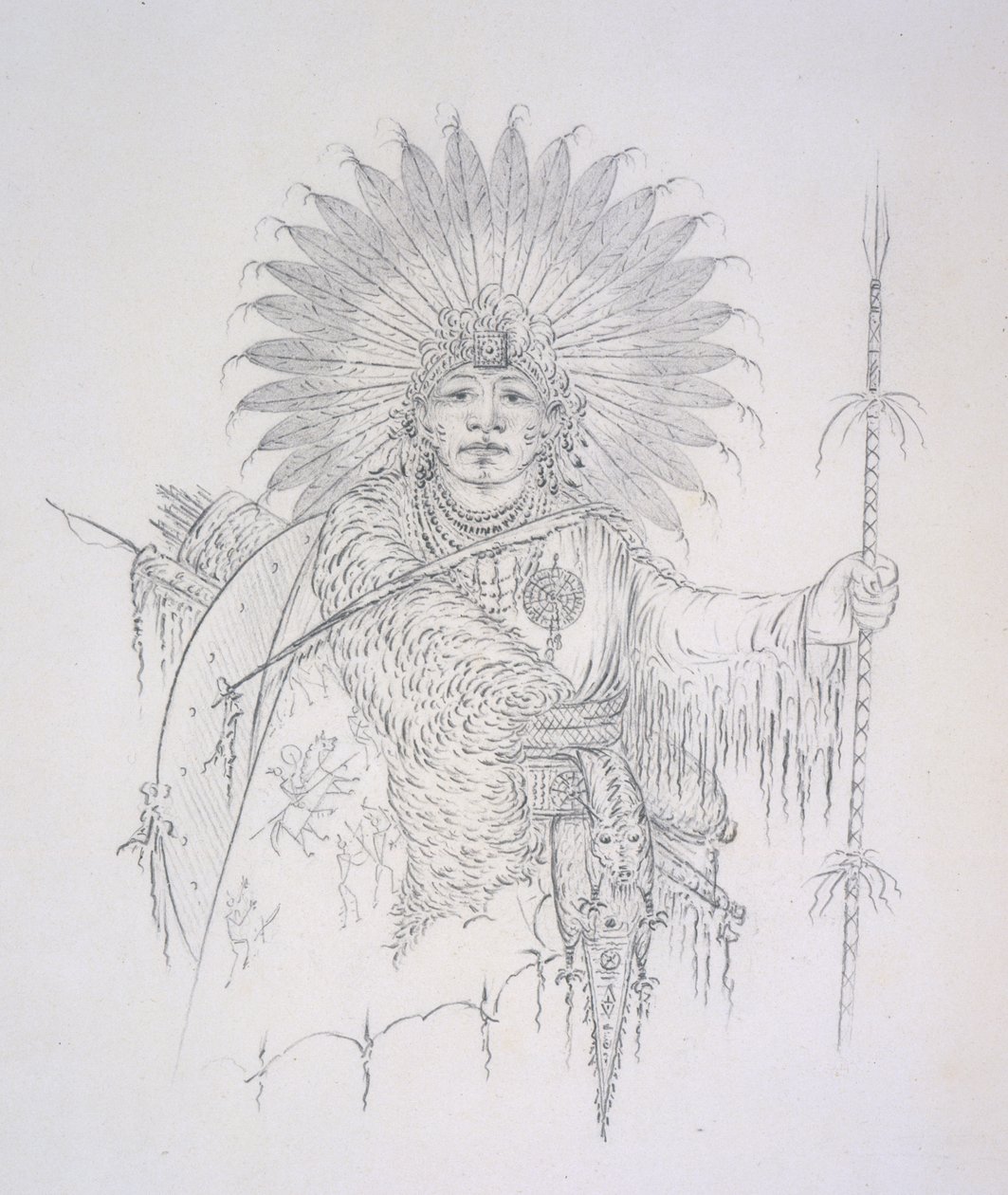 Ba-da-ah-chon-du (Hij die over iedereen springt) 1852 door George Catlin