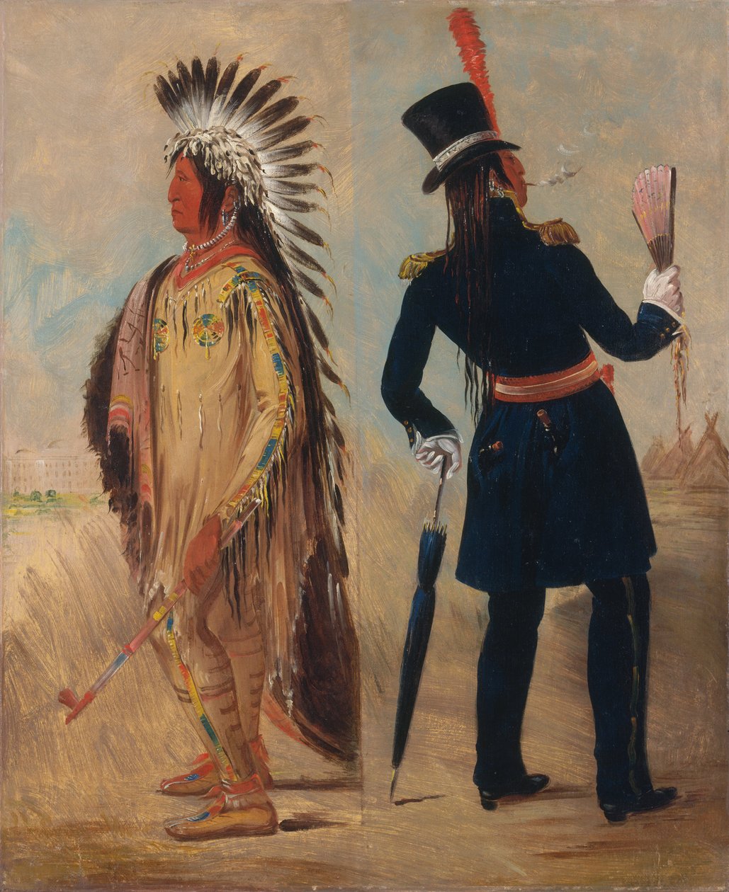 Wi-jún-jon, Pigeons Egg Head (The Light) gaat naar en keert terug uit Washington door George Catlin
