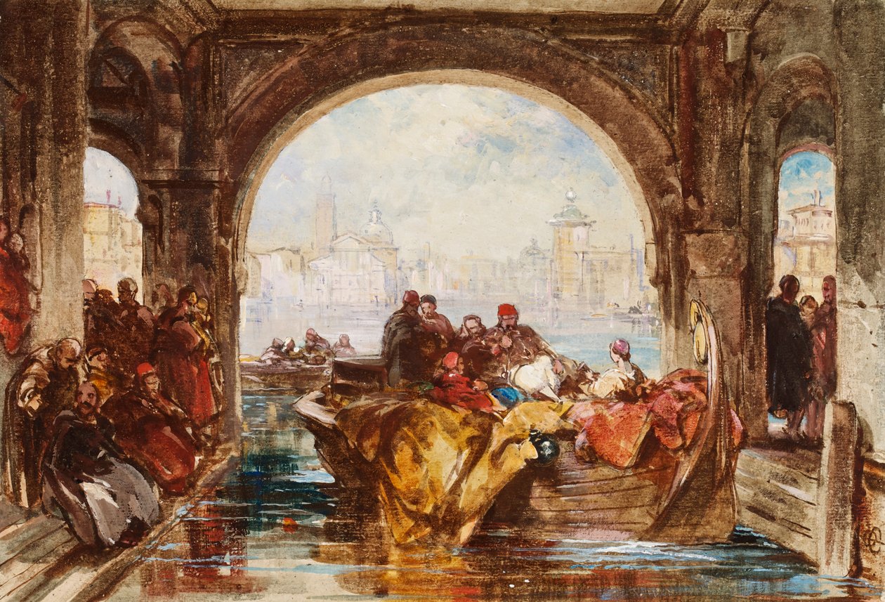 De Waterpoort van de Doge in Venetië, ca. 1830 door George Cattermole