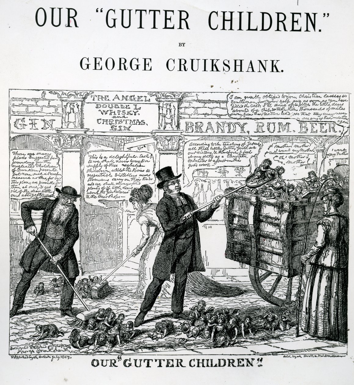 Onze Gootkinderen, 1869 door George Cruikshank
