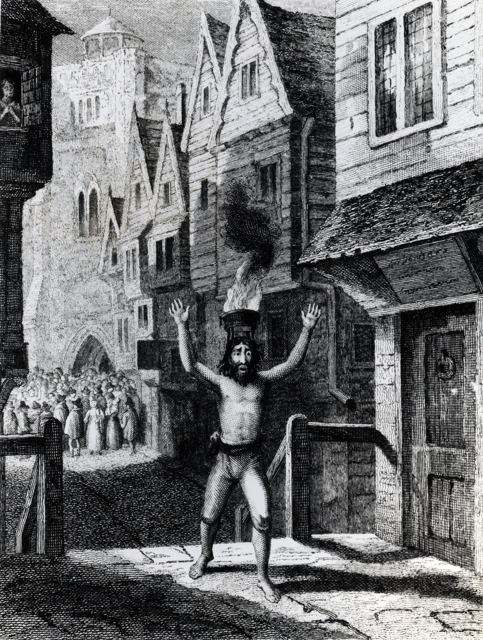 Solomon Eagle, gegraveerd door Davenport, uitgegeven door Thomas Tegg en Zoon, 1835 door George Cruikshank