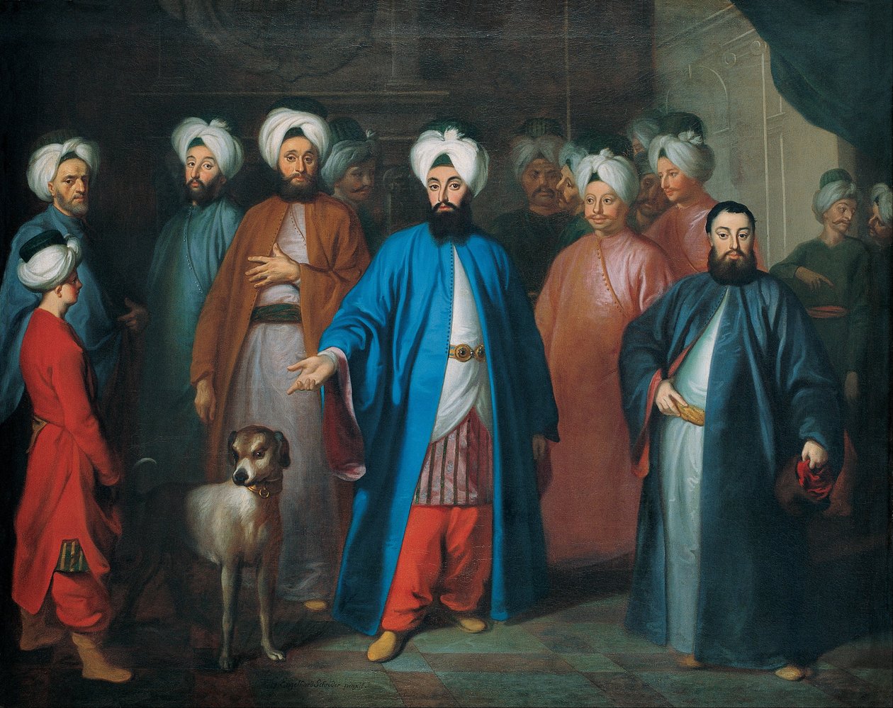 Mehmed Said Efendi en zijn gevolg door George Engelhardt Schröder
