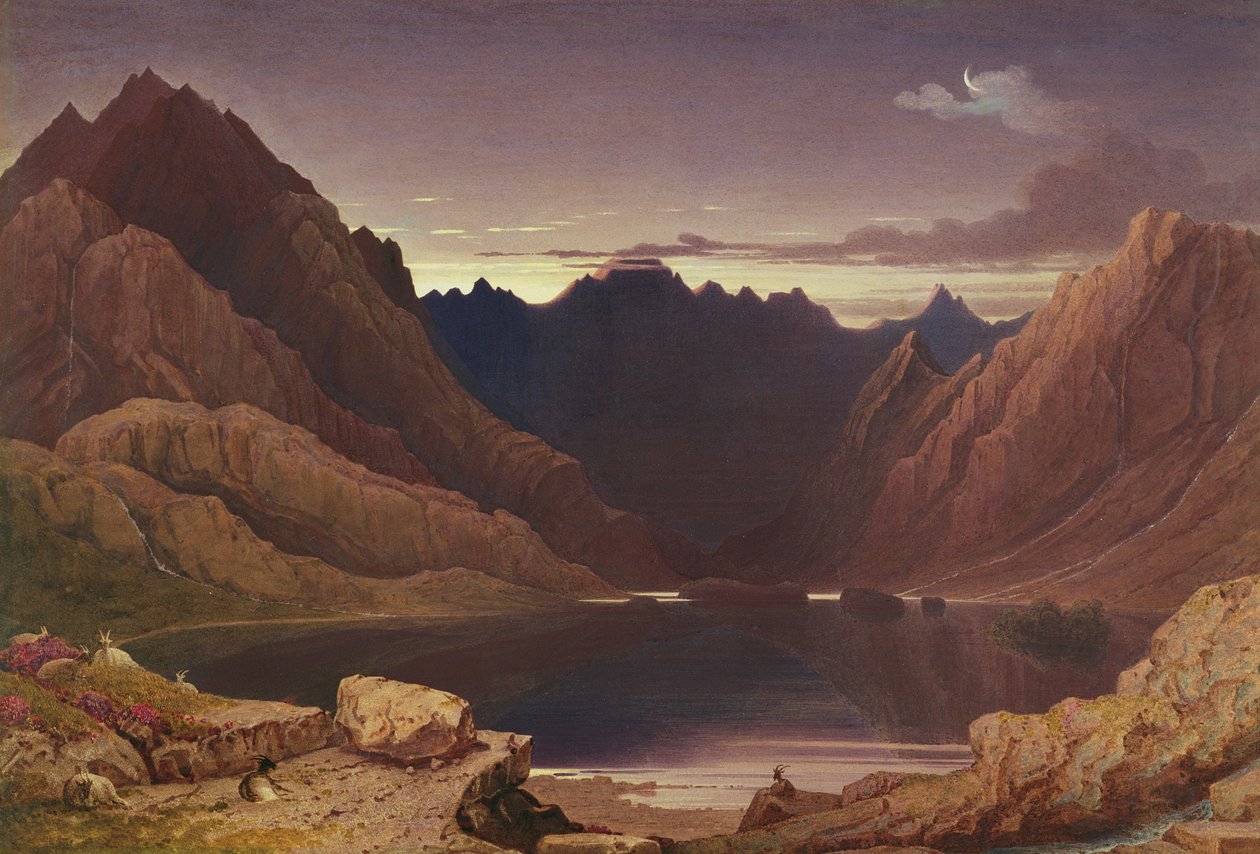 Loch Coruisk, Isle of Skye - Dageraad, c.1826-32 door George Fennel Robson