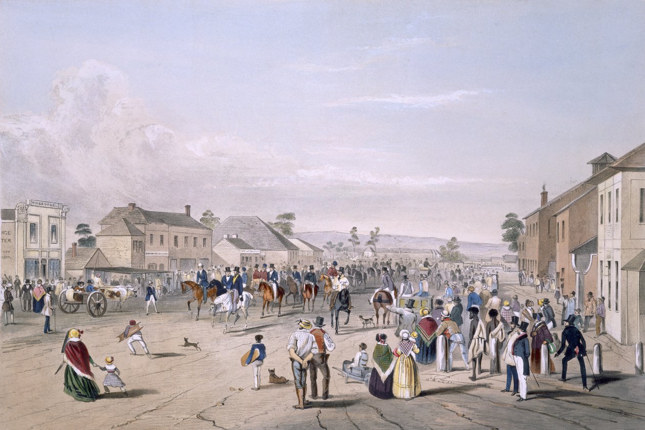 Vertrek van Kapitein Sturt, augustus 1844, uit 