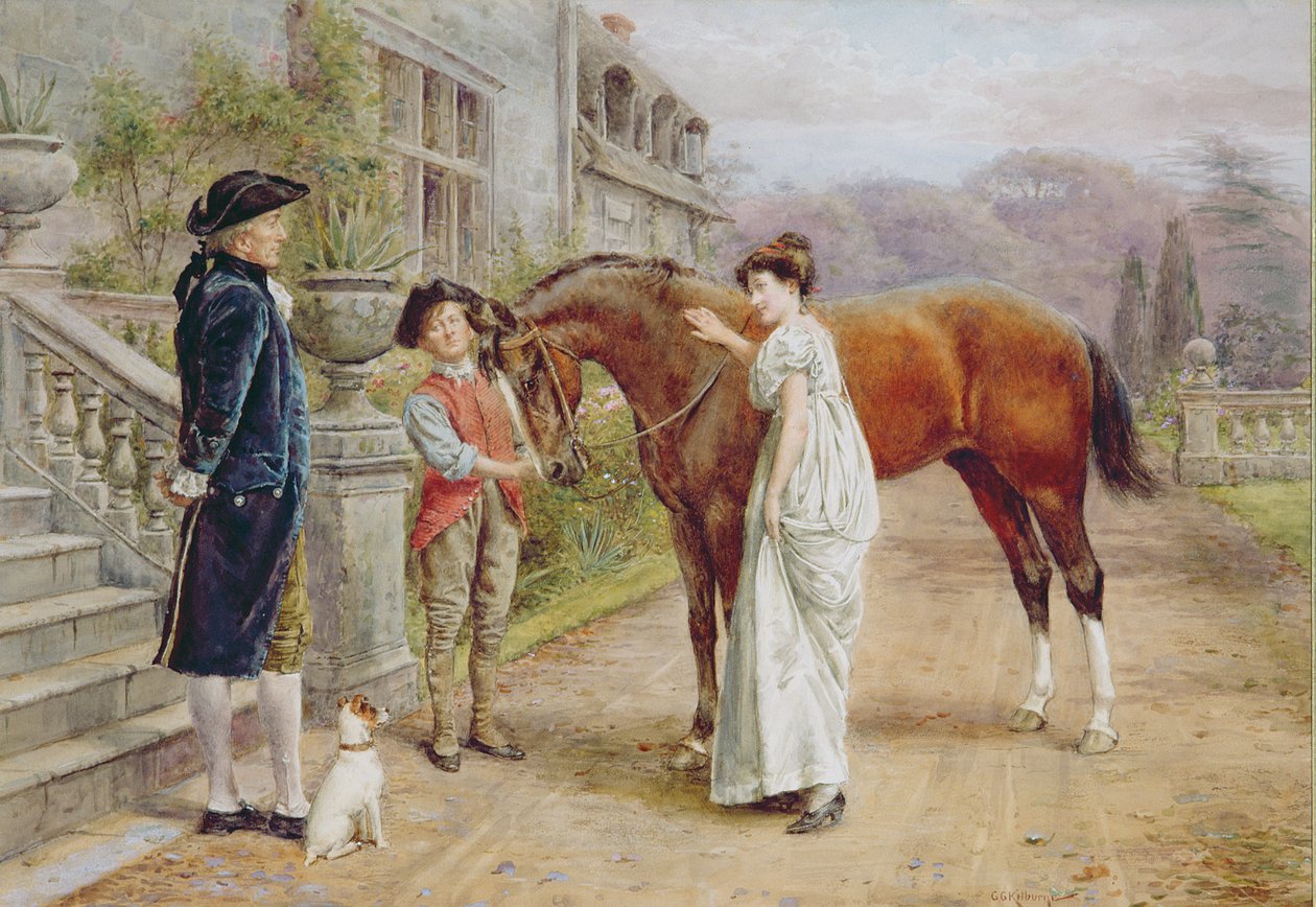 Een favoriete merrie door George Goodwin Kilburne