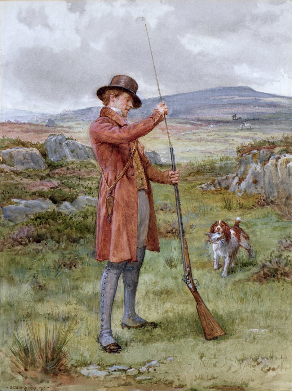 Het laden van het kanon, 1903 door George Goodwin Kilburne