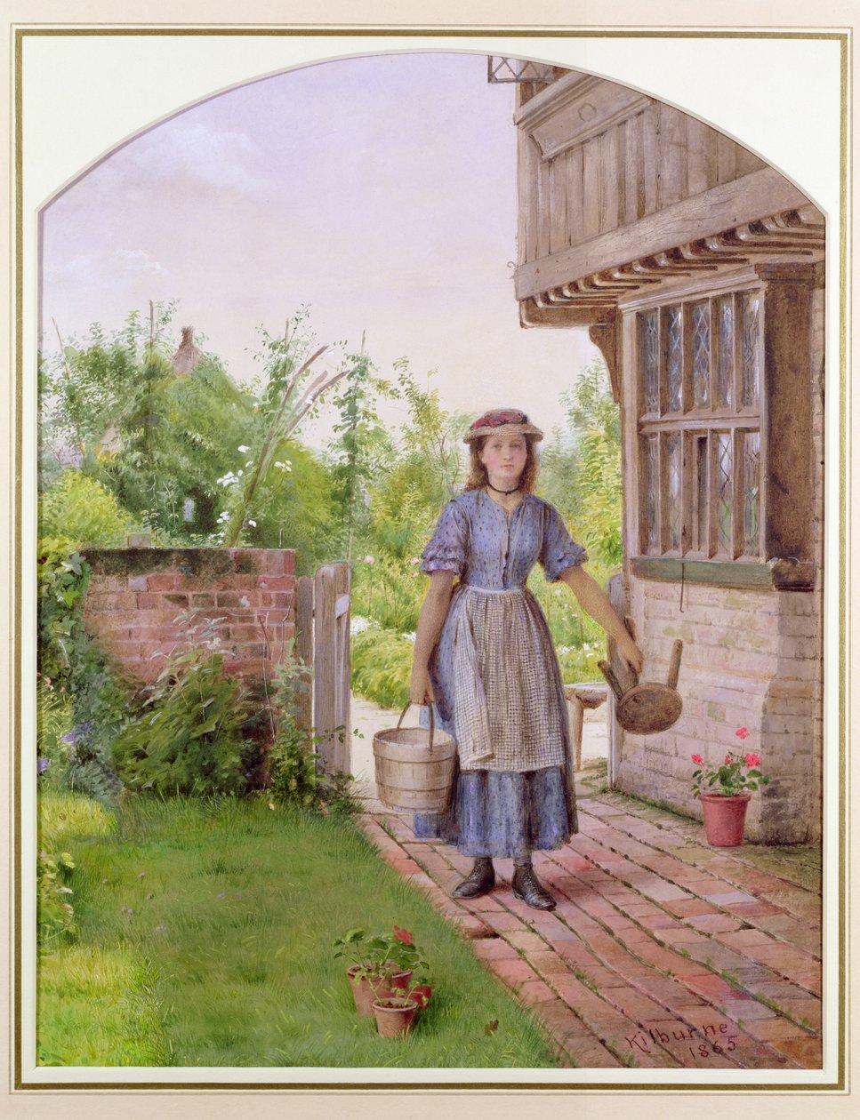 De jonge melkmeid door George Goodwin Kilburne