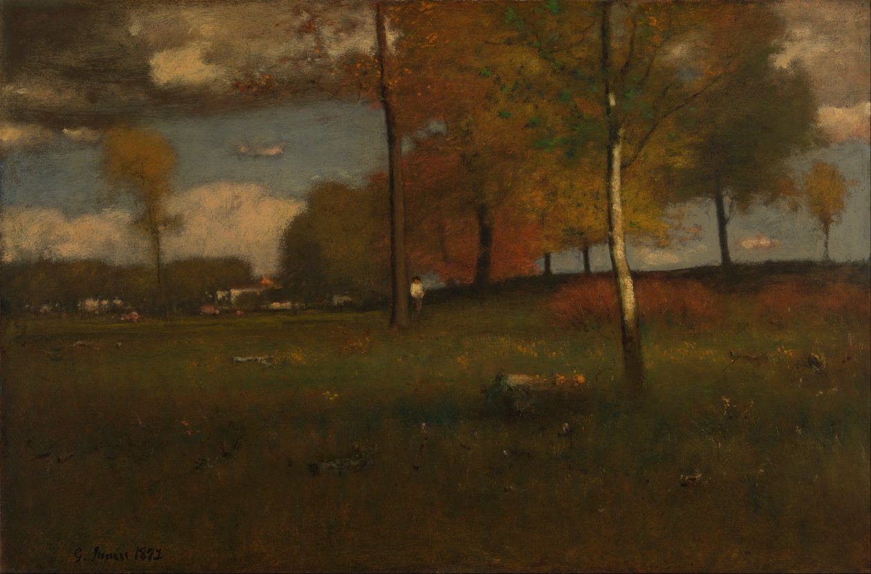 Bij het dorp, oktober door George Inness
