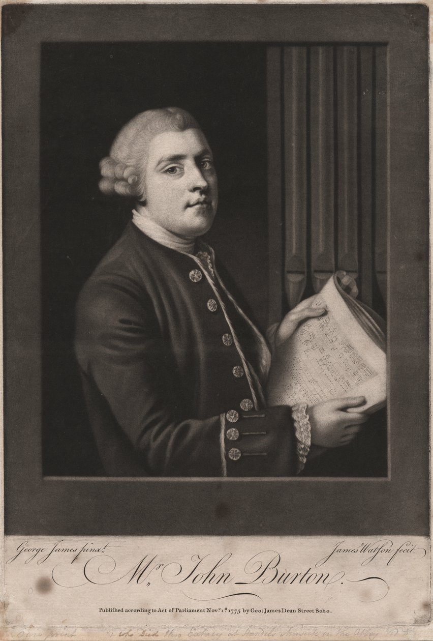 Mr. John Burton, gegraveerd door James Watson (ca. 1740-90), 1775 (mezzotint) door George James