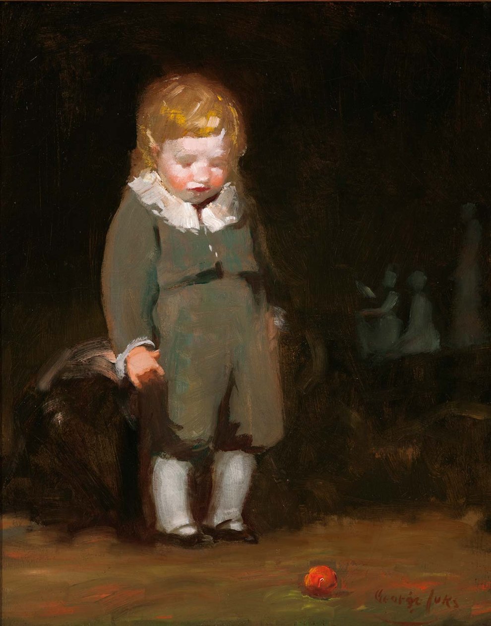 Kind in Grijs door George Luks