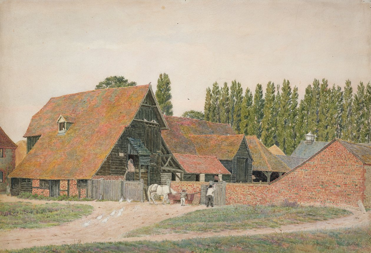 Boerderijgebouwen, Dorchester, Oxfordshire door George Price Boyce