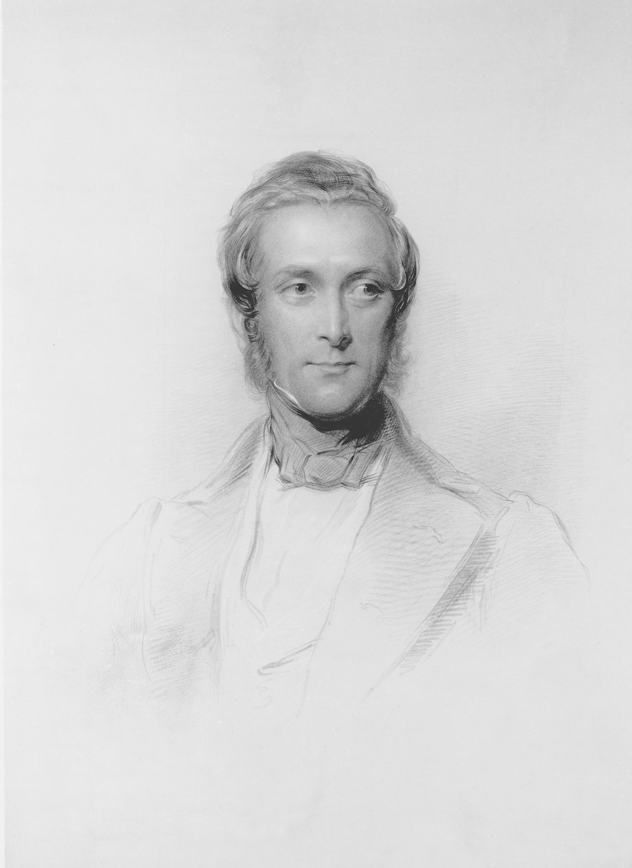 Portret van James Ramsay, 10e graaf en 1e markies van Dalhousie (1812-60) door George Richmond