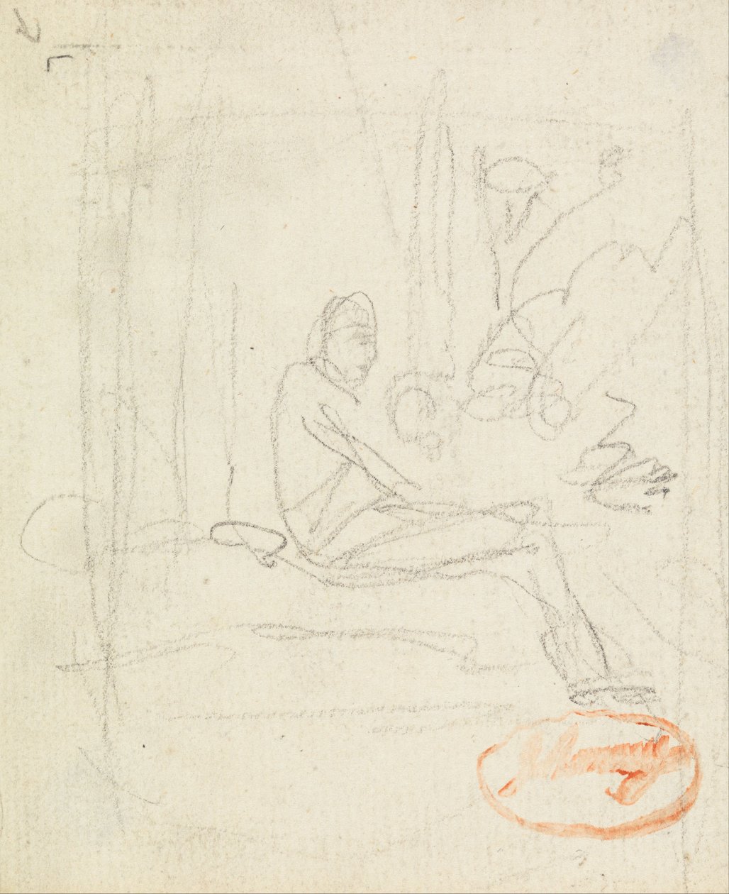 Figurenstudie 6 door George Romney