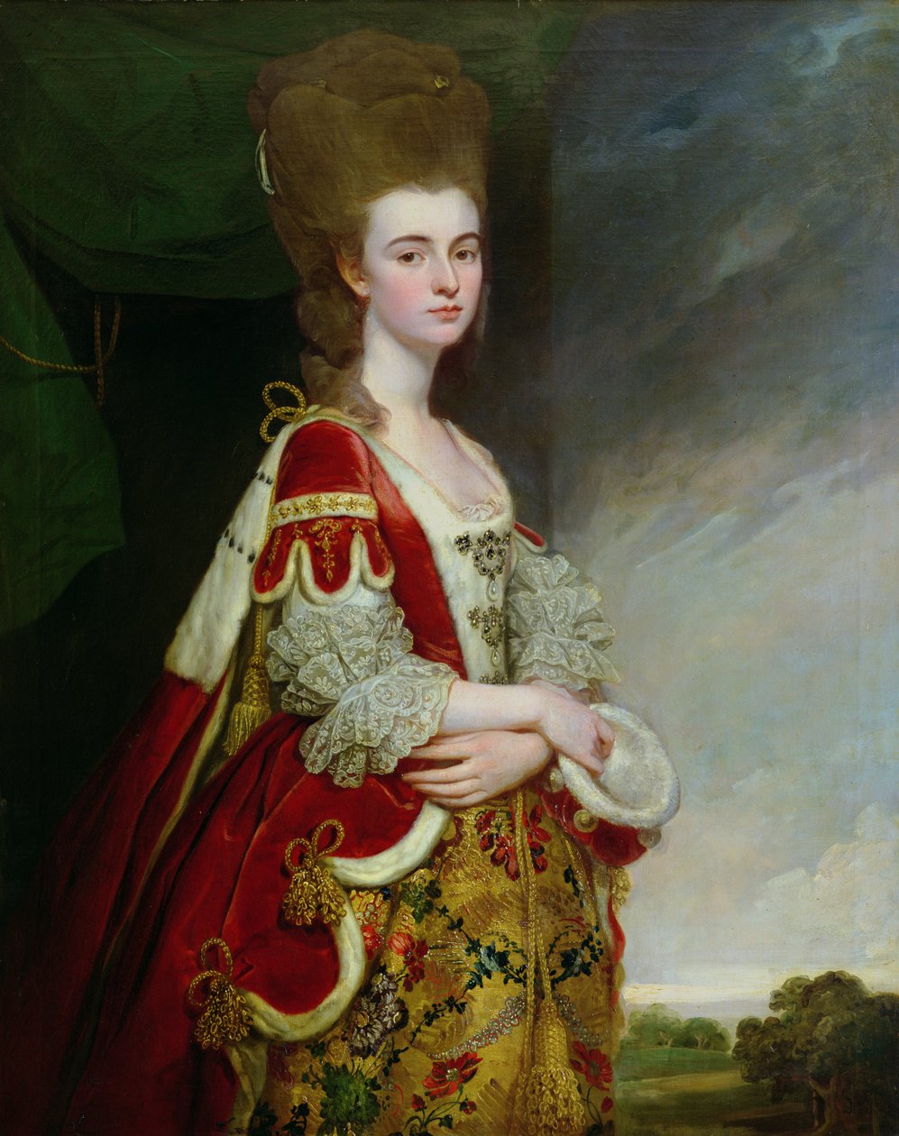 Lady Boston, geboren Christian Methuen door George Romney