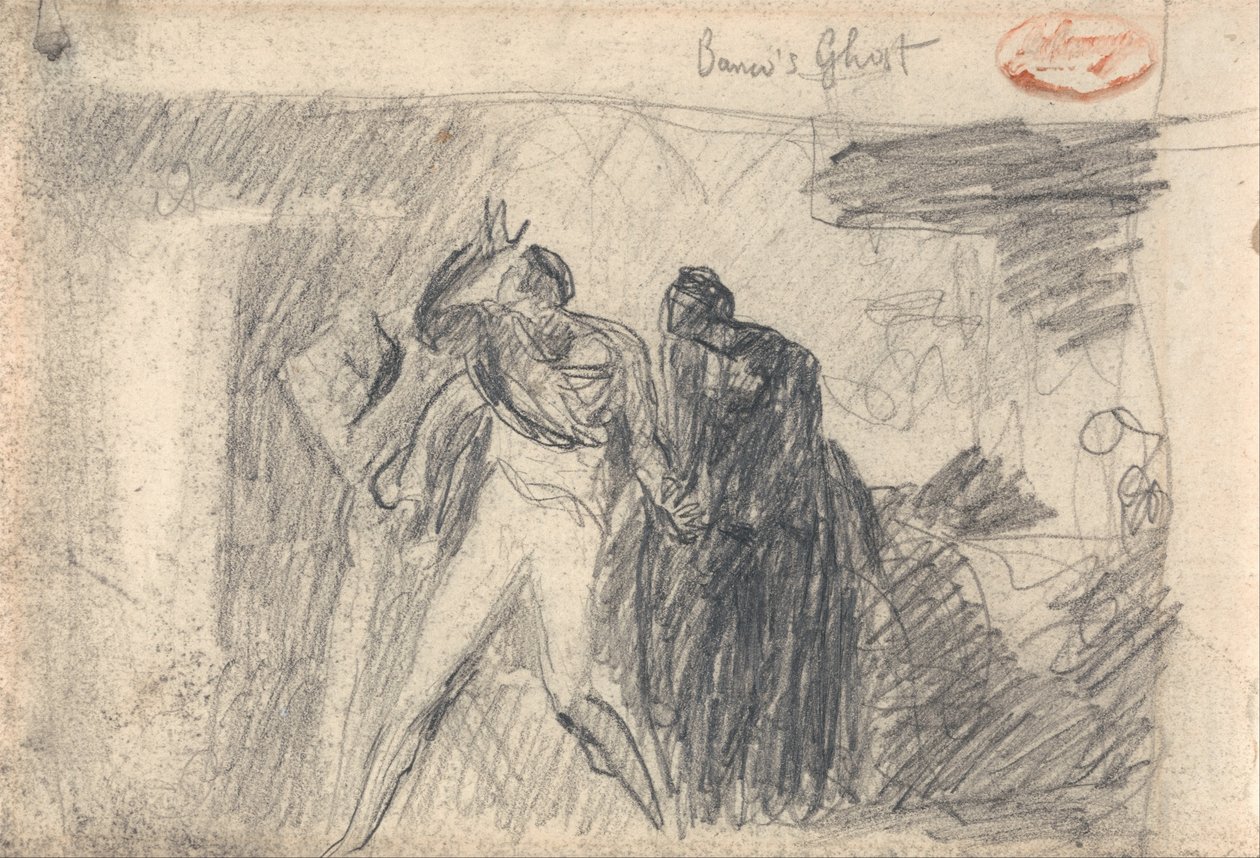 Macbeth - Banketscène door George Romney