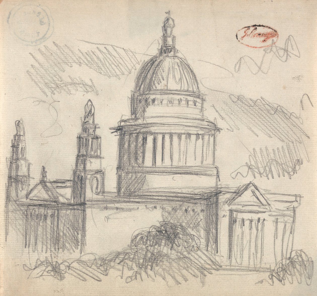 Mogelijk Sint-Paulus, Londen door George Romney