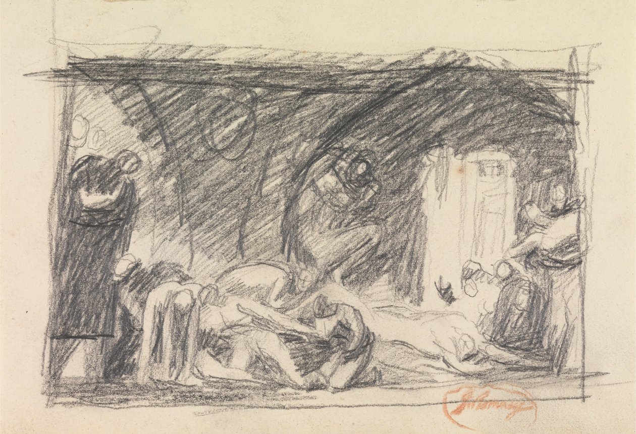 Gevangenisscène door George Romney