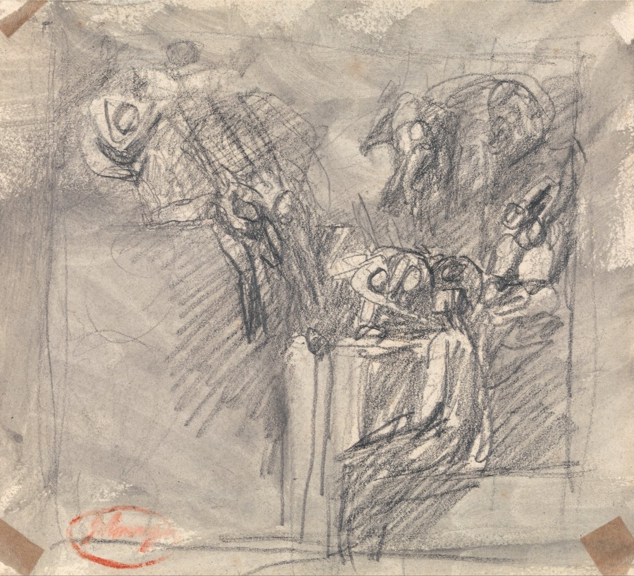 Verleiding van Christus door George Romney