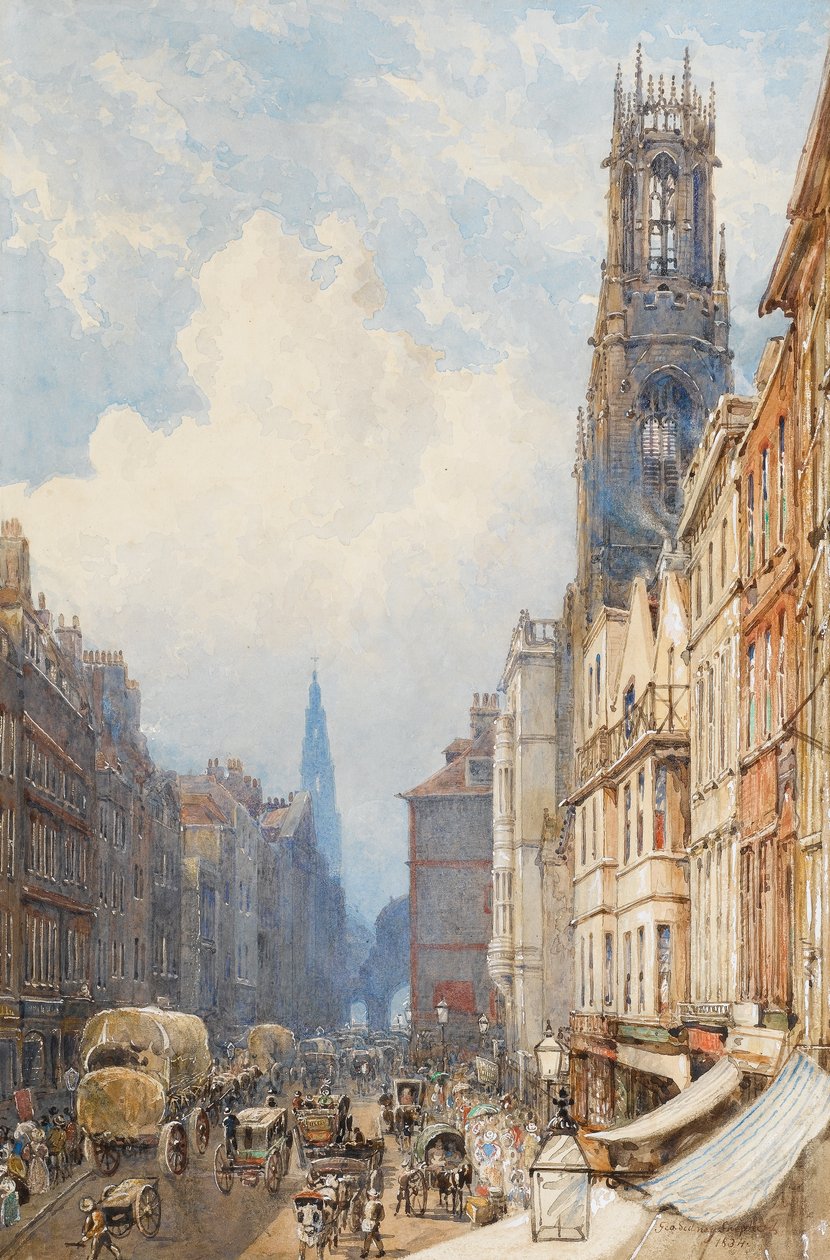 Fleet Street, Londen, 1834 door George Shepherd