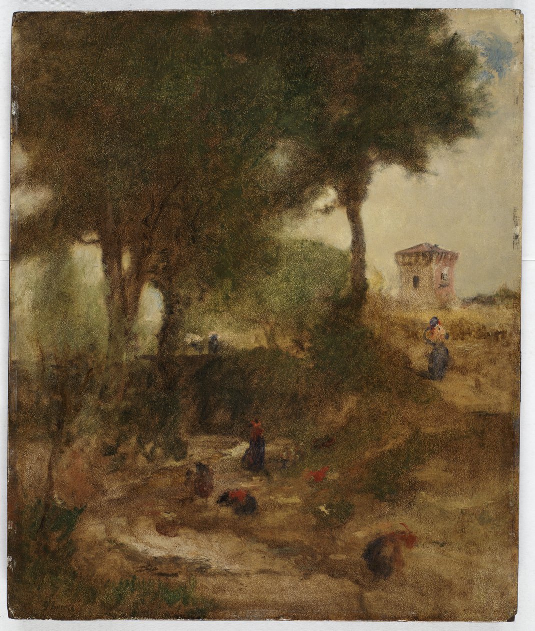 Schets voor Wasdag bij Perugia, 1873 door George Inness