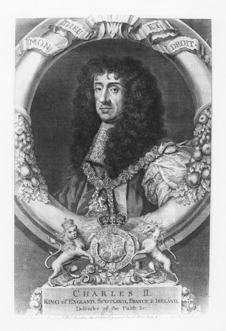 Karel II, Koning van Engeland door George Vertue