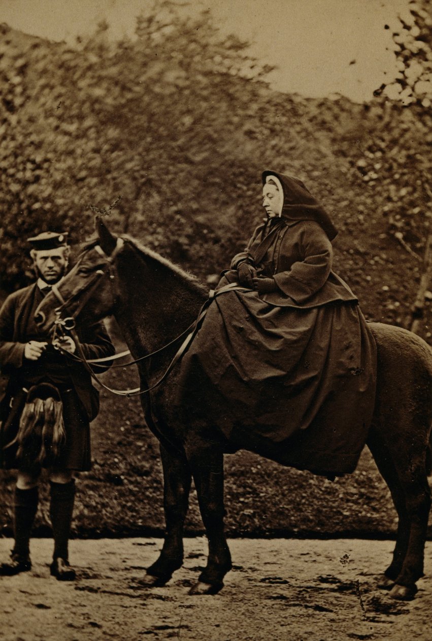 Koningin Victoria op Fyvie met John Brown in Balmoral door George Washington Wilson