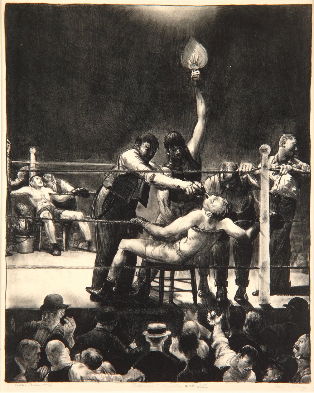 Tussen Ronden, Klein, Tweede Steen, 1923 door George Wesley Bellows