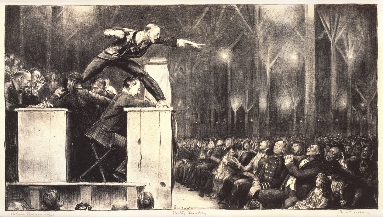 Billy Sunday, 1923 door George Wesley Bellows