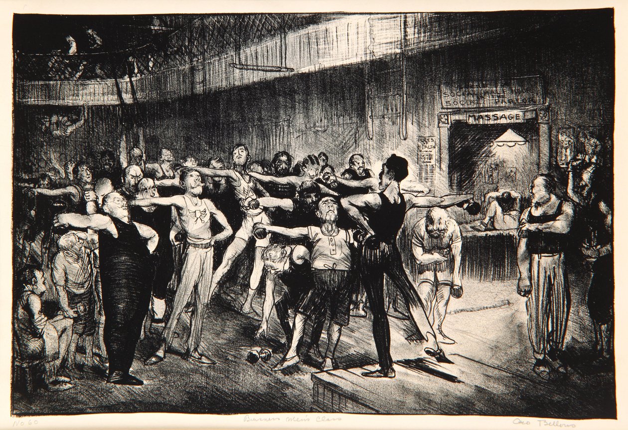 Zakelijke mannenklas, 1916 door George Wesley Bellows