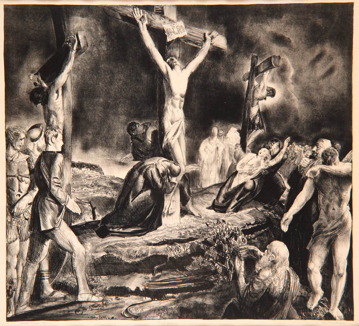 Kruisiging van Christus, 1923 door George Wesley Bellows